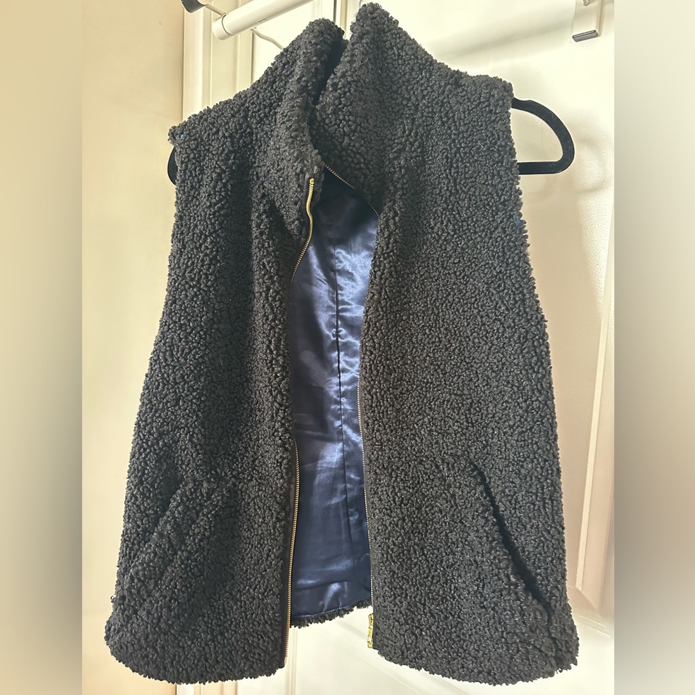 J Crew Boucle Vest in Black - Size L